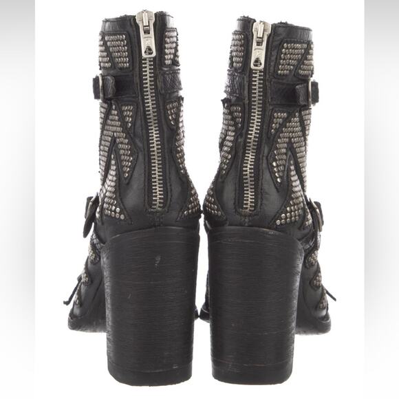 Mexicana old gringo black leather studded ankle boots - Picture 4 of 12